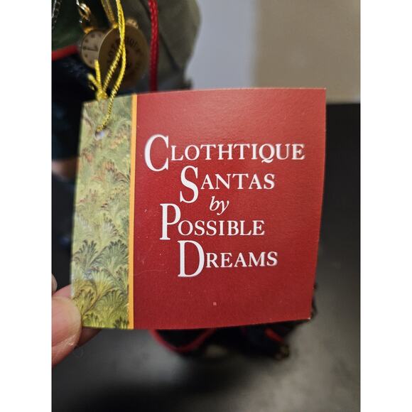 Clothtique By Possible Dreams Santa With Dog Dachshund - Picture 4 of 4